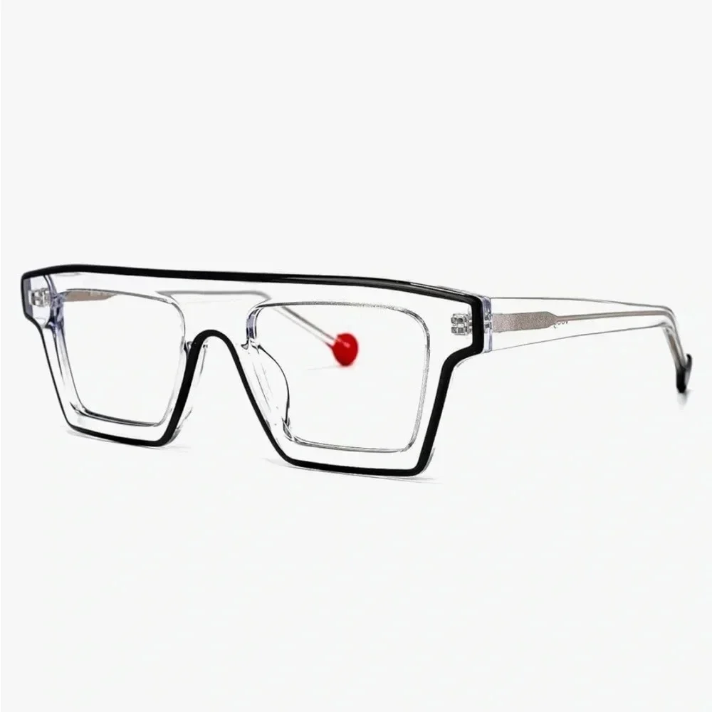 Vooglam Oversize‎ Square Glasses With Anti UV Eyestrain